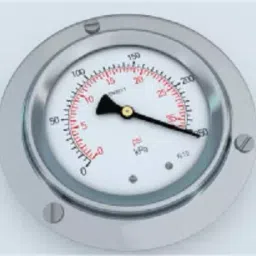 JELPC Pressure Gauge Panel Mounting Back, Range: 0-7 PSI, PG-65-31