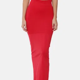 GOLDSTROMS Women Red Solid Saree Shapewear SSWR-RED-image-81