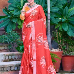 Kalista Floral Pure Cotton Designer Saree-image-70