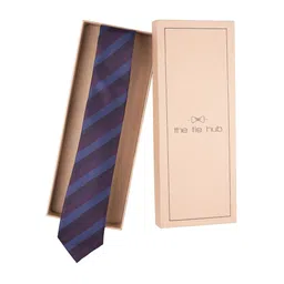 The Tie Hub Men Striped Broad Tie-51