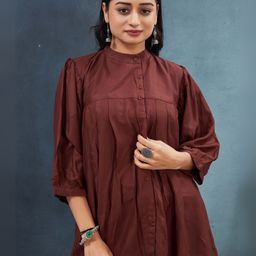 CORSICA Women Mandarin Collar Top-image-71