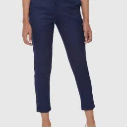 Van Heusen Navy Mid Rise Trousers-image-41