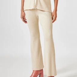 The Label Life Cream Regular Fit Mid Rise Pants-image-3