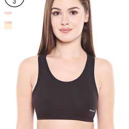 Bodycare Women Pack of 3 Solid Sports Bra E1610BSW-25