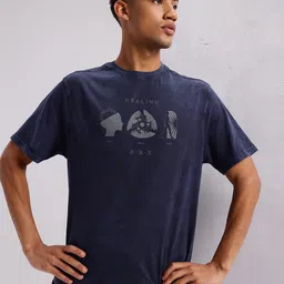 HRX by Hrithik Roshan Printed Pure Cotton Yoga T-shirt-picture-1
