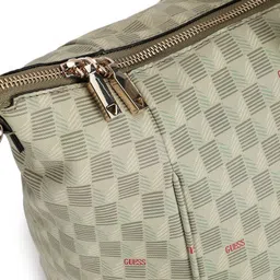 GUESS Checked PU Structured Tote Bag with Fringed image 4