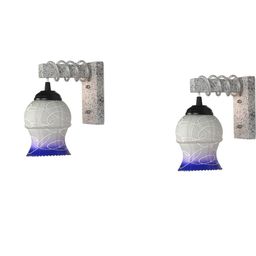 SOMIL Blue Glass Cylinder Printed Wall Lamps-picture-6