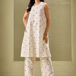 Sangria Embroidered Pure Cotton Kurta Sets-33