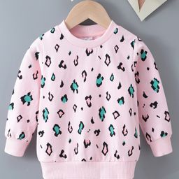 Kookie Kids Long Sleeves Printed Sweatshirt - Pink-11