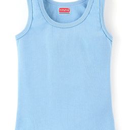 Babyhug Sleeveless Solid Colour Pull Over Thermal Vest - Blue-image-99