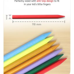 Babyhug Extra Long Erasable Crayons With Sharpener &  Eraser - Pack of 24 image 4