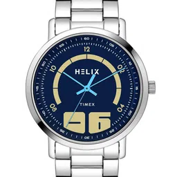 Helix Men Brass Dial & Stainless Steel Bracelet Style Straps Analogue Watch TW053HG04-30