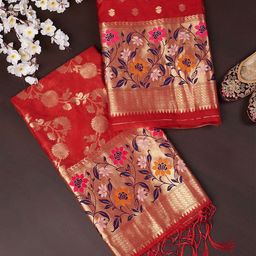 MUFFLY Pure Silk Unstitched Dress Material-image-46