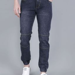 ComfyStyle Men Jean Jogger Mid-Rise Light Fade Stretchable Jogger Jeans-image-22