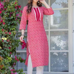 DAEVISH Paisley Printed Round Neck Cotton Kurta-picture-26