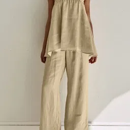 LULU & SKY Pure Cotton Sleeveless Top & Trousers Set-picture-17