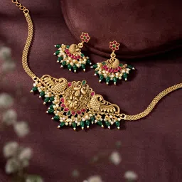 Peora Gold-Plated Kundan Jewellery Set-picture-14