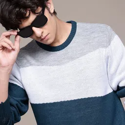 Roadster Men Colourblocked Pullover-image-97
