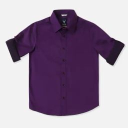 Allen Solly Kids Purple Cotton Shirt-image-60