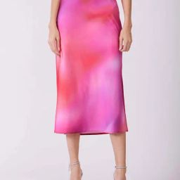 FableStreet Pink Polyester Ombre Skirt-image-35