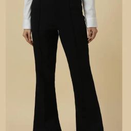 Allen Solly Black Polyester Solid Regular Fit Formaltrousers-image-34