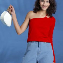 Kotty Red Polyster Solid Full Sleeves Top-picture-32