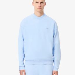 Lacoste Blue Cotton Loose Fit Unisex Sweatshirt-picture-20