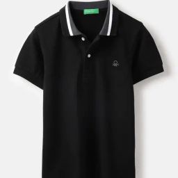 United Colors of Benetton Boys Black Cotton Polo T-shirt-picture-30