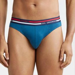 Jockey US49 Teal Super Combed Cotton Briefs with Ultrasoft Waistband-image-88