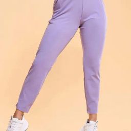 Enamor Purple Haze Mid Rise Sports Track Pants-image-7