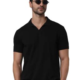 celio* Black Regular Fit Polo T-Shirt-image-129