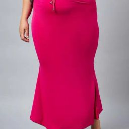 Secrets By ZeroKaata Magenta Pink Plain Saree Shapewear-image-68
