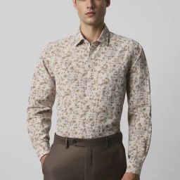 Van Heusen Grey Regular Fit Printed Shirt-image-69