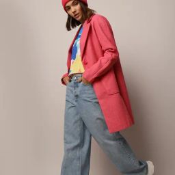 Only Pink Regular Fit Coat-97