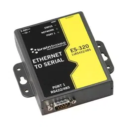 BRAINBOXES Server, Ethernet-Serial,1 Port,Rs422/485, ES-320-39