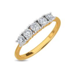 Kisna Diamond & Gold Jewellery Erina 14k (585) Diamond & Gold Ring For Women-image-41