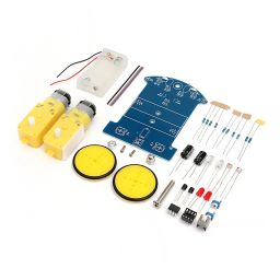 DIY D2-1 Intelligent Line Follower Car Kit DIY Smart Tracking Robot Car Electronic Kit With Reduction Motor Set - RS1561DIY D2-1 Intelligent Line Follower Car Kit DIY Smart Tracking Robot Car Electronic Kit With Reduction Motor Set - RS1561 image 3