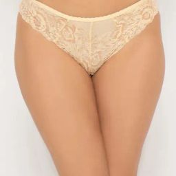 Clovia Beige Regular Fit Self Pattern Bikini Panties-image-26