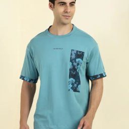 Allen Solly Blue Loose Fit Graphic T-Shirt-picture-2