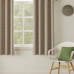 DDECOR Live Beautiful Beige Polyester 5 ft Window Curtain-image-61