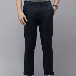 U.S. Polo Assn. Men Textured Denver Slim Fit Chinos Trousers-image-87