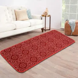 Saral Home Red Cotton Runner - Set of 1-image-57