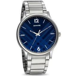 Sonata 77105SM01 Smart Plaid Analog Watch for Men-picture-0