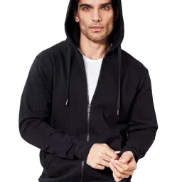 The Souled Store Black Regular Fit Hooded Sweatshirts-picture-11
