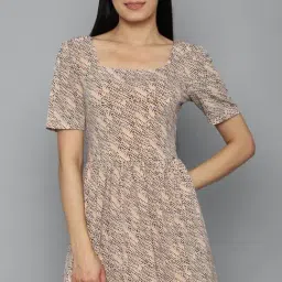 Allen Solly Peach Printed Dress-image-80