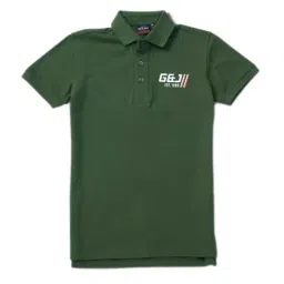 Gini & Jony Kids Green Cotton Regular Fit Polo T-Shirt-image-126