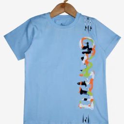 Kiddopanti Kids Light Blue Printed T-Shirt-picture-23