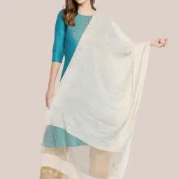Dupatta Bazaar Dull Gold Linen Dupatta-picture-37