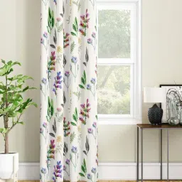 SEJ by Nisha Gupta Off-White Polyester 9 Ft. Long Door Curtain-47