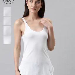 Dixcy Scott Slimz Bright White Cotton Camisole (Pack Of 5)-image-85